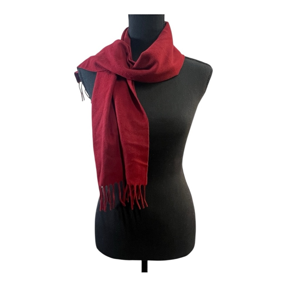Cashmere & Wool Chic Burgundy Women's Scarf 11x 48”